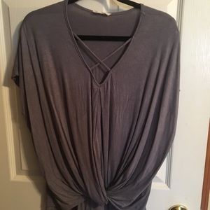 Dusty blue knot front